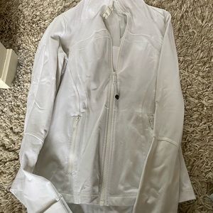 White lululemon zip up jacket